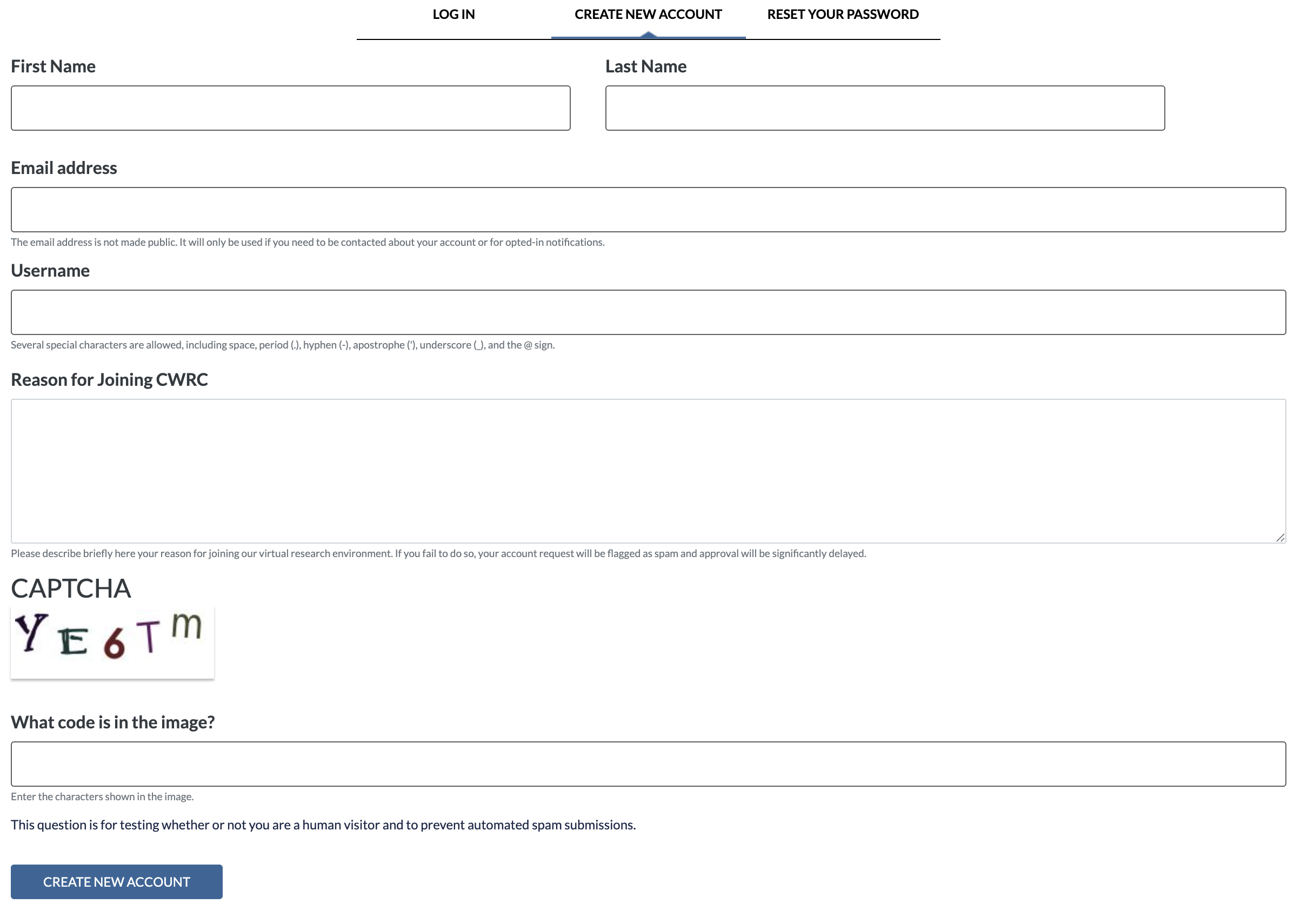 Snapshot of LEAF-VRE's create account form in the create account page in English taken on July 23, 2025